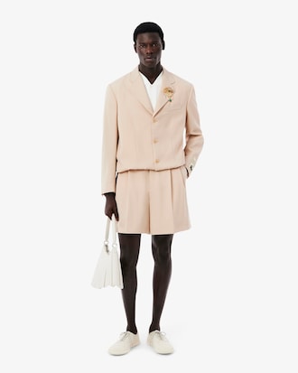 Men's Runway Fitted Wool Shorts