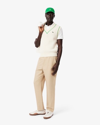 Casquette unisexe unie Lacoste en twill de coton biologique