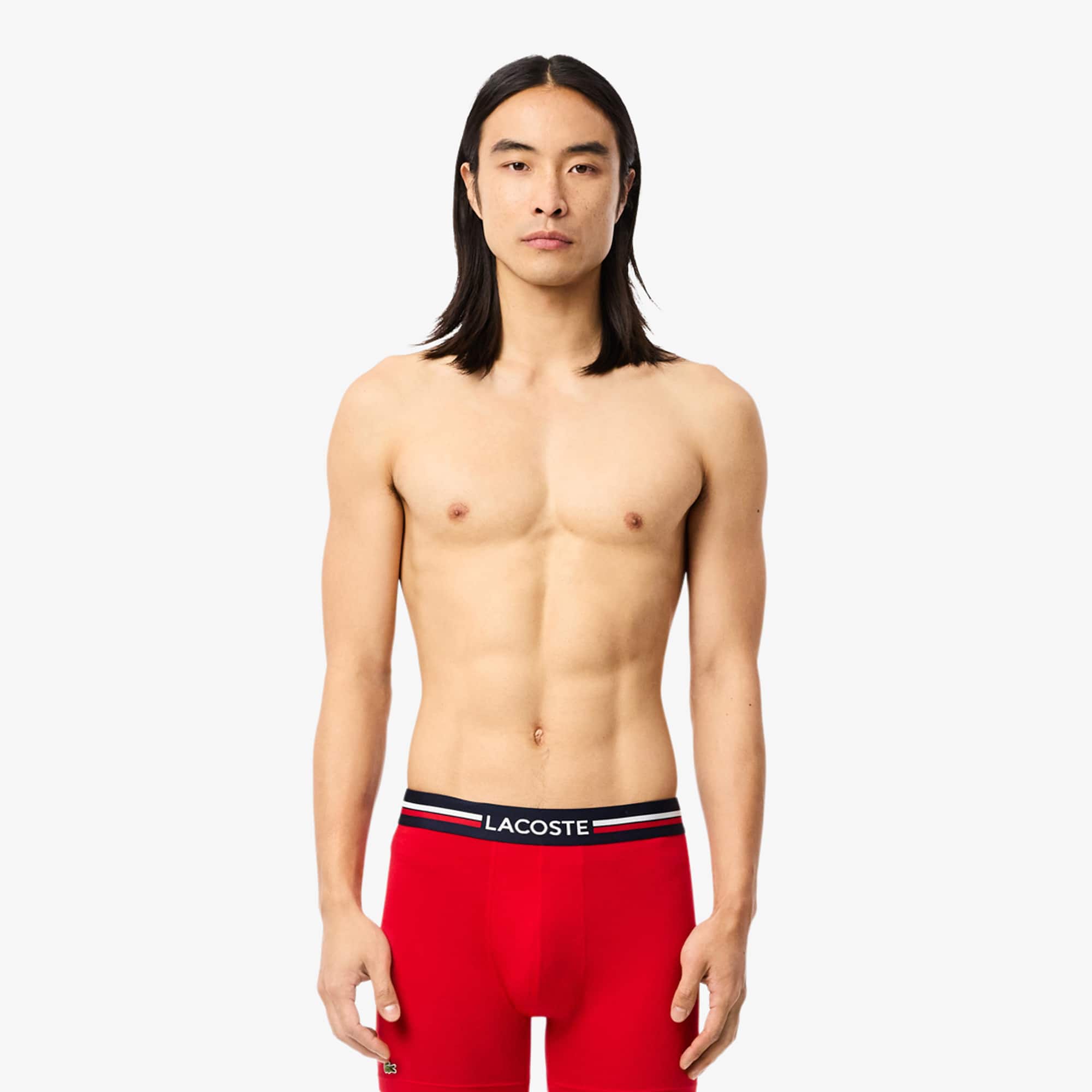 Lacoste Men's 3-Pack Multicolor Waist Boxer Briefs