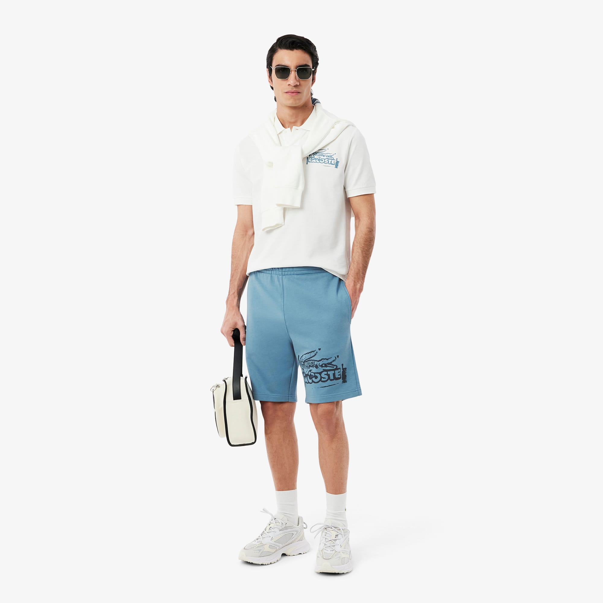 Men's Graphic Print Cotton Fleece Shorts - Shorts & Swim