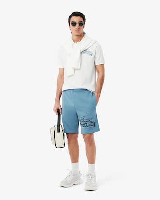 Shorts para hombre en felpa de algodón con estampado gráfico