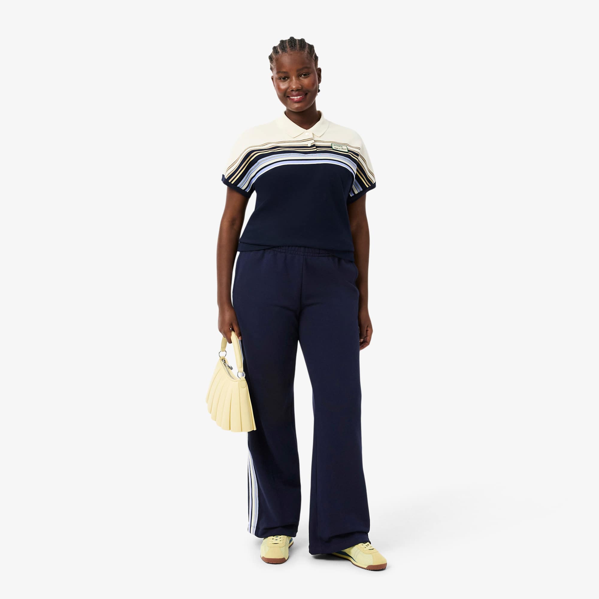 LACOSTE ブルー 幾何学模様 ジャージ US S Women's Made In France Sweatpants - Pants & Leggings - New In 2026