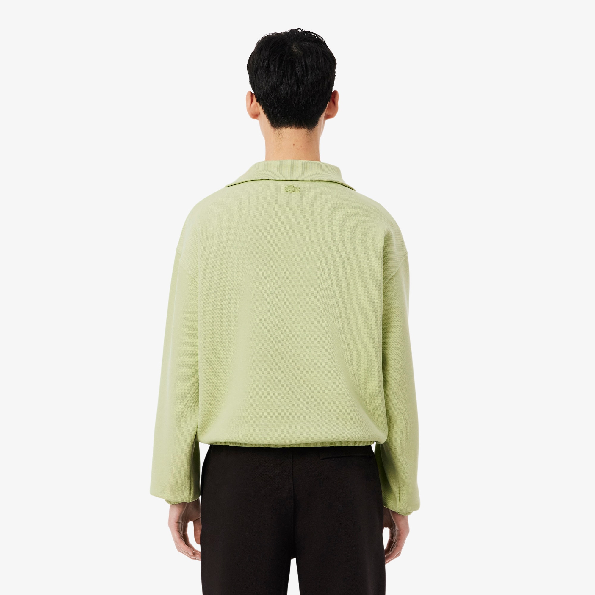 パクソジュン Loose Fit Zipped Neck Piqué Sweatshirt - Sweaters & Sweatshirts