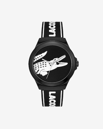 Men's Lacoste Neocroc 3 Hands Black Silicone Watch