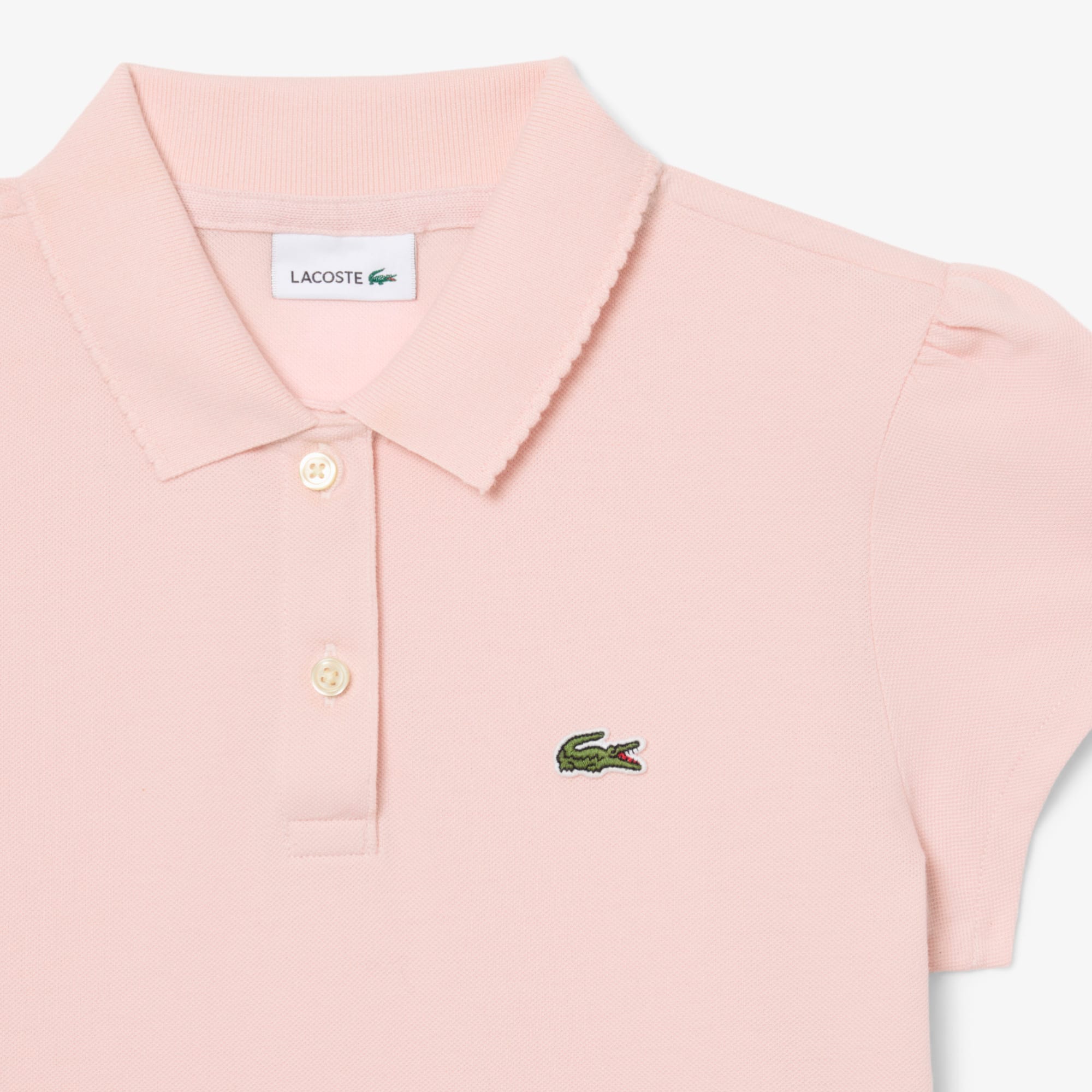 Scallop Collar Mini Piqué Polo Shirt