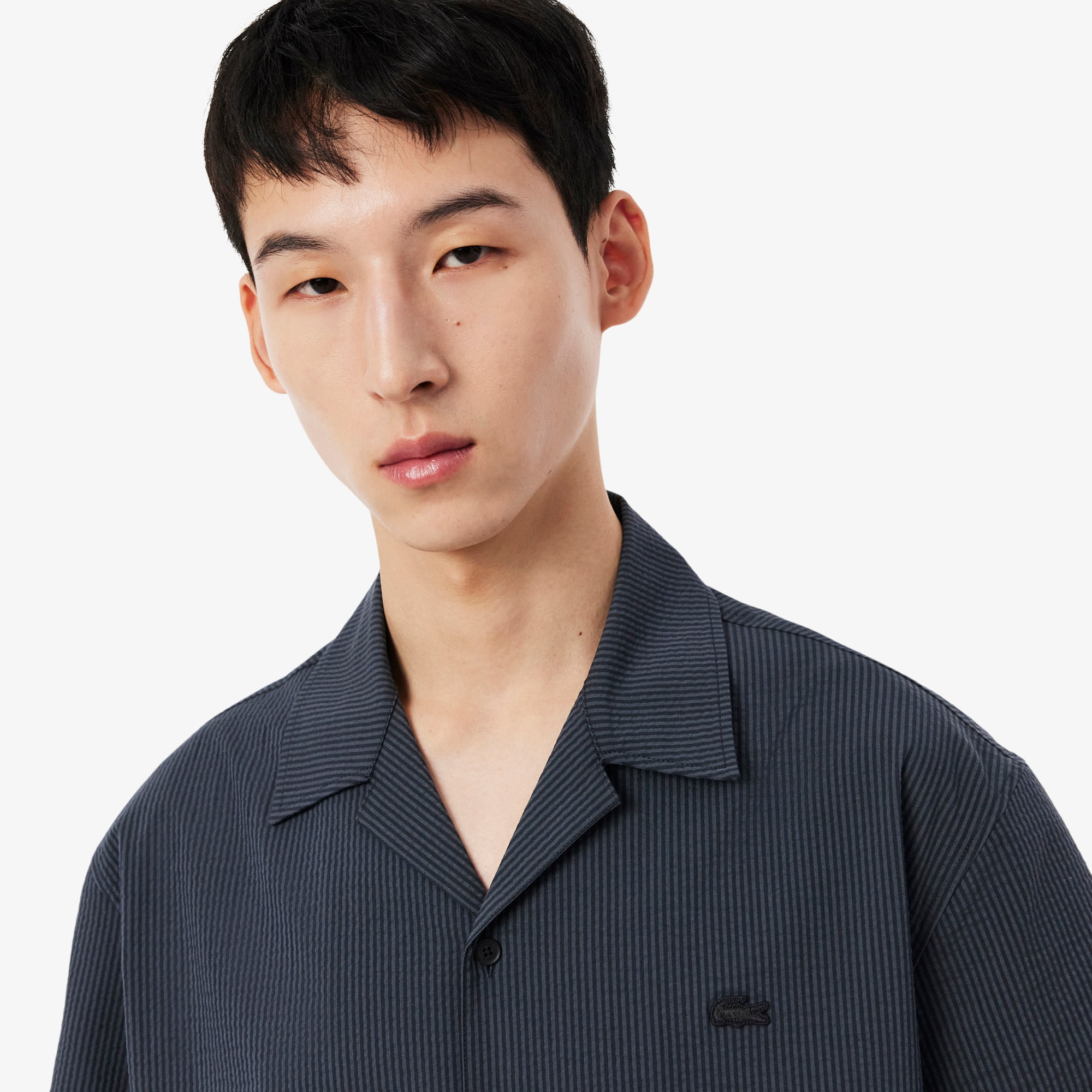 Relaxed Fit Seersucker Shirt - Button Down Shirts - New In 2026