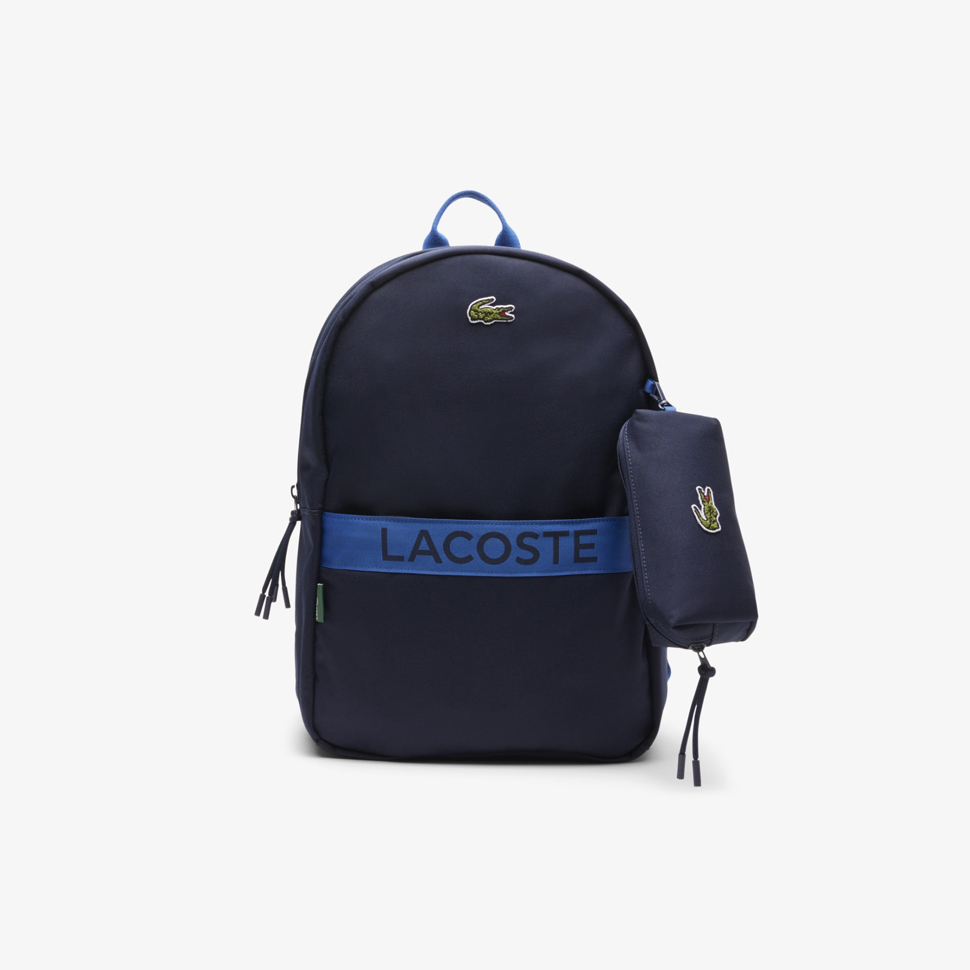 Lacoste Unisex 3-pocket Backpack With Pencil Case - One Size In Blue