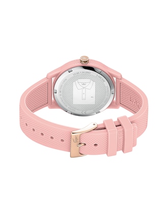 Women's L.12.12  Pink Silicone Petit Piqué Strap Watch