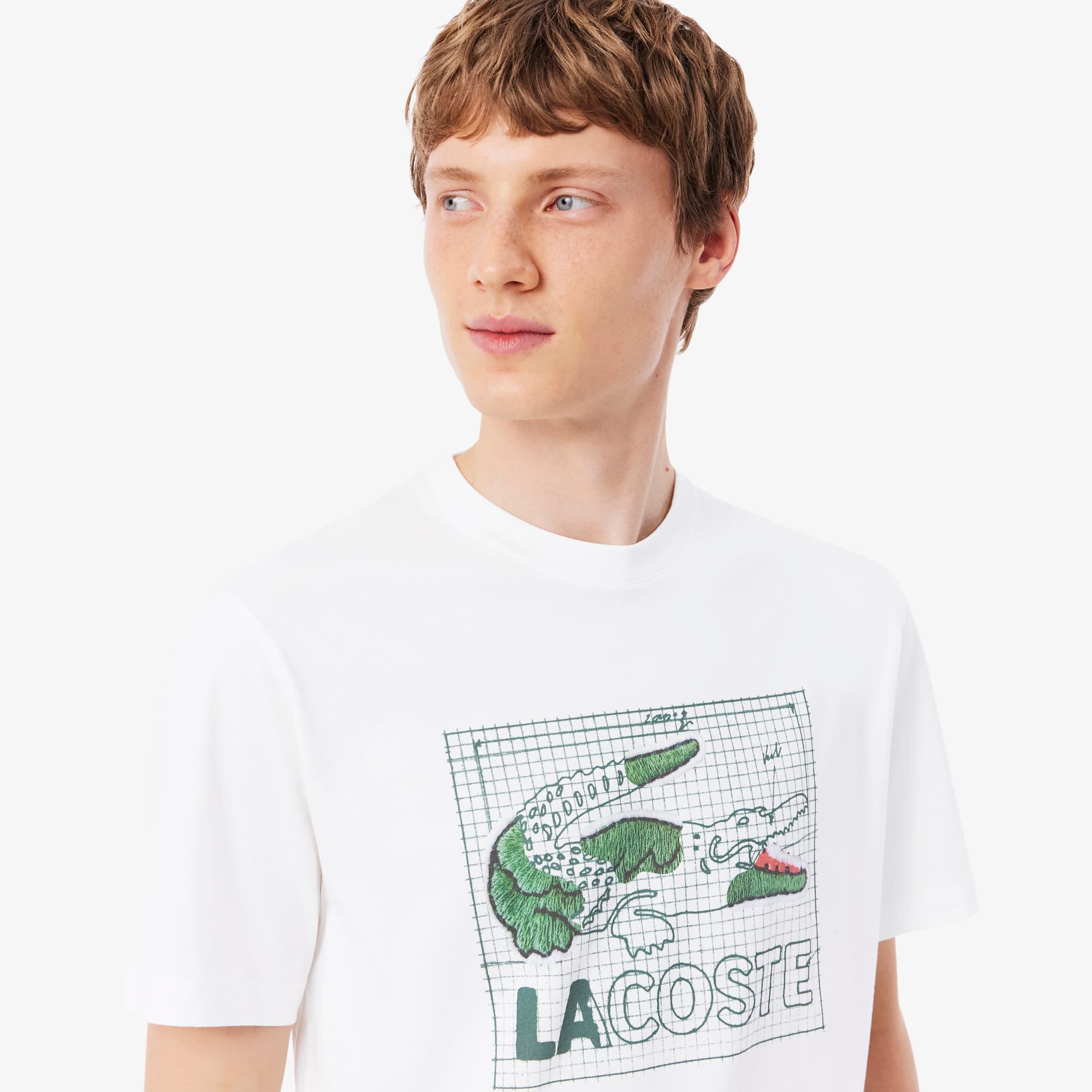 Printed Cotton T-Shirt - Organic Cotton - New In 2026 | Lacoste