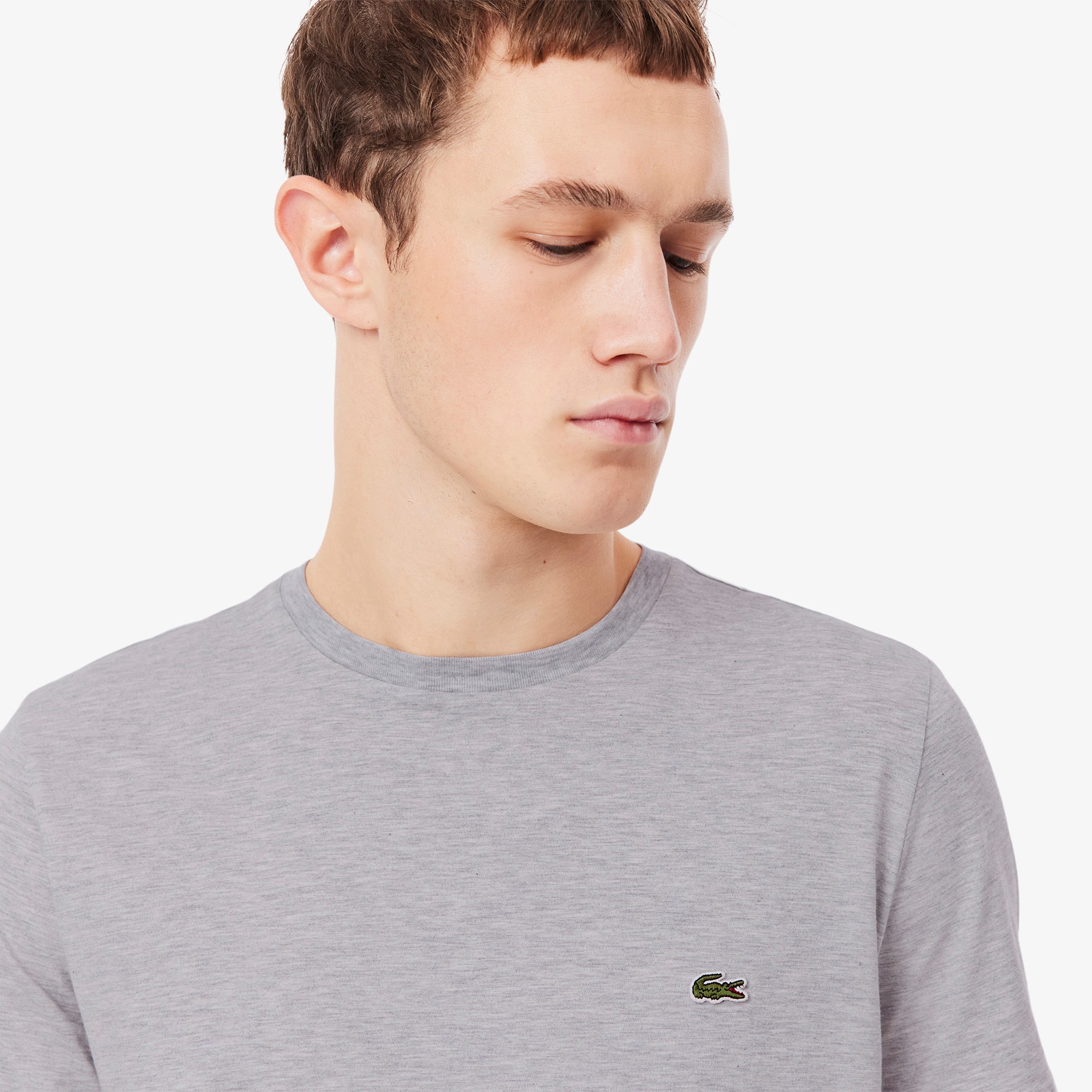 Tシャツ・カットソー Lacoste Men's Crew Neck T-Shirt Gray TH6709-CCA Men's Pima Cotton T-Shirt - T-shirts - New In 2025 | Lacoste