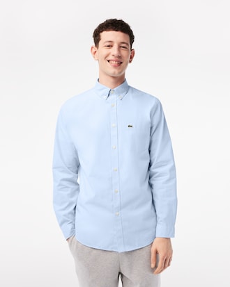 Camisa para hombre regular fit en popelín de algodón