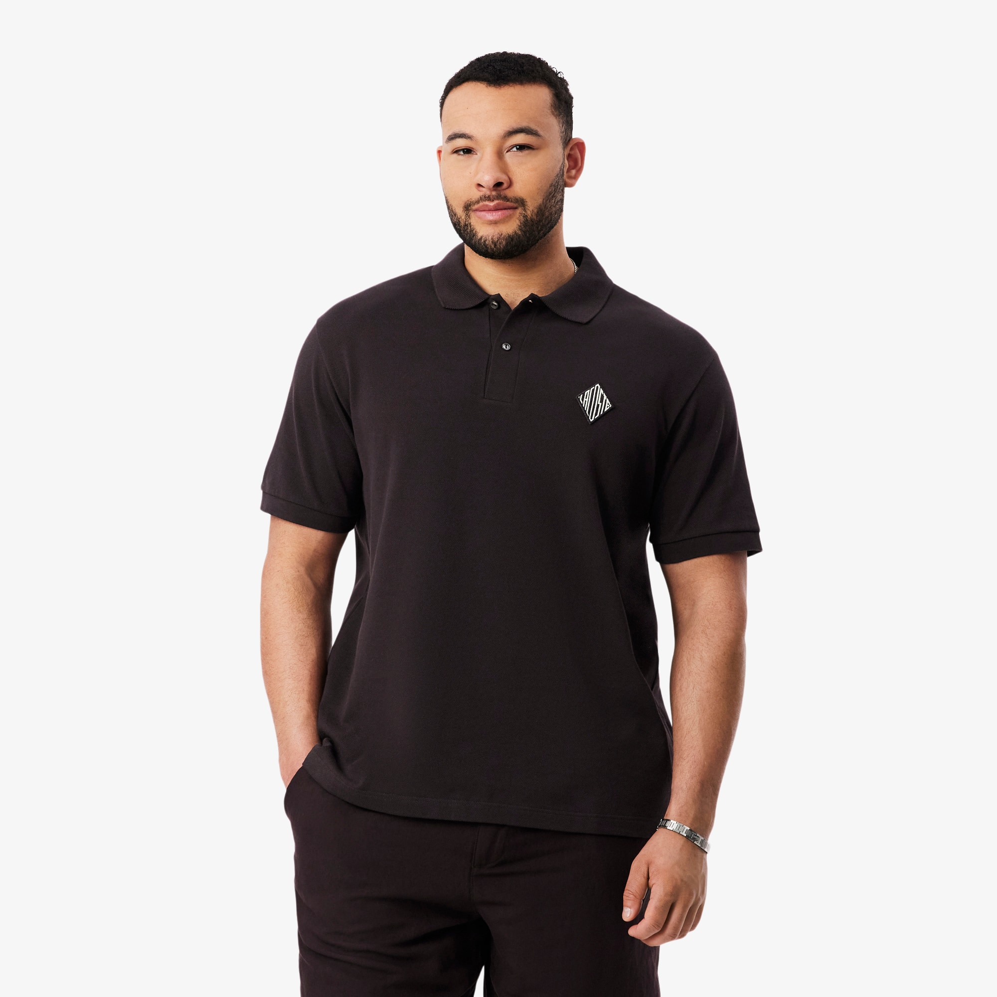 Classic Fit Badge Accent Piqué Polo