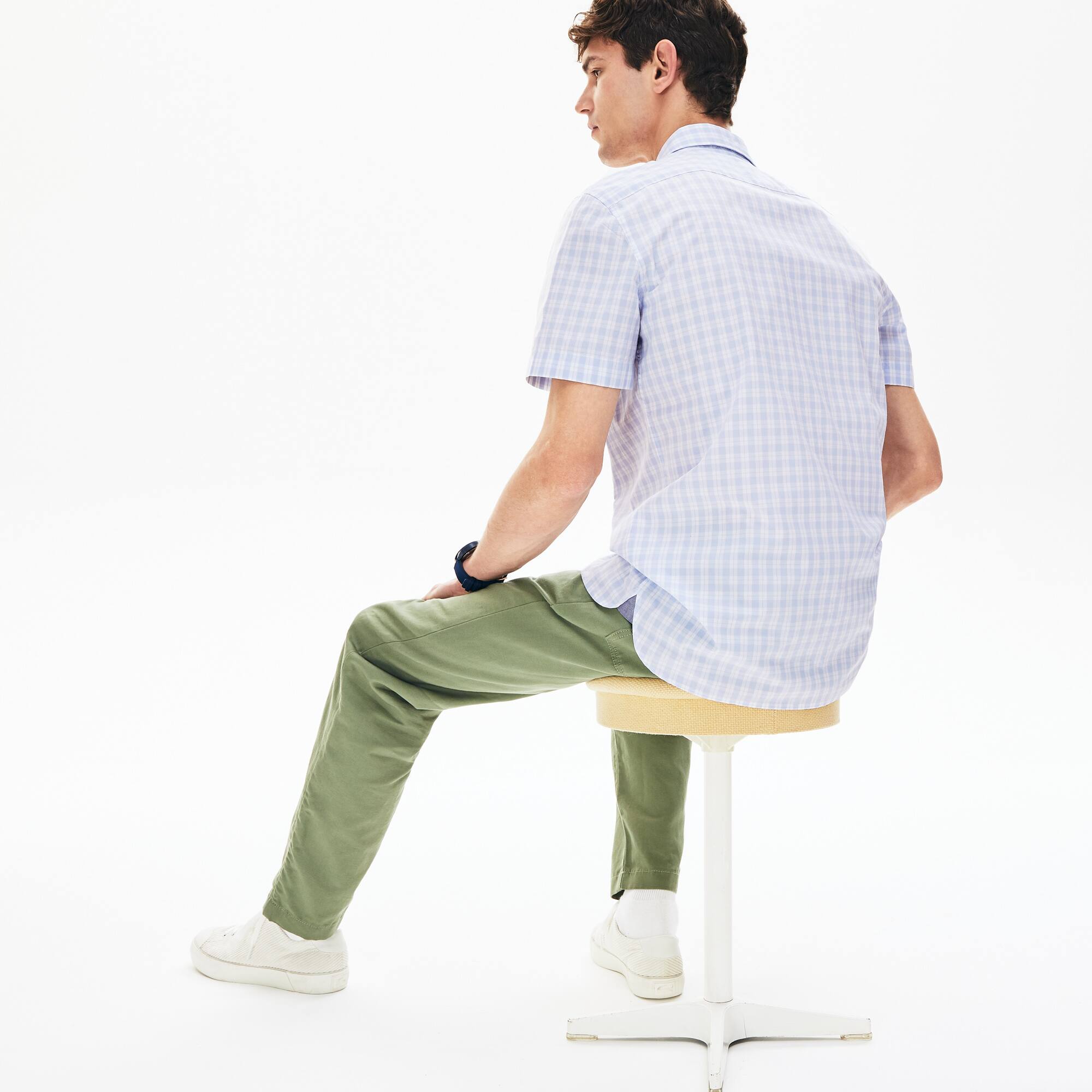 lacoste slim fit short sleeve shirt