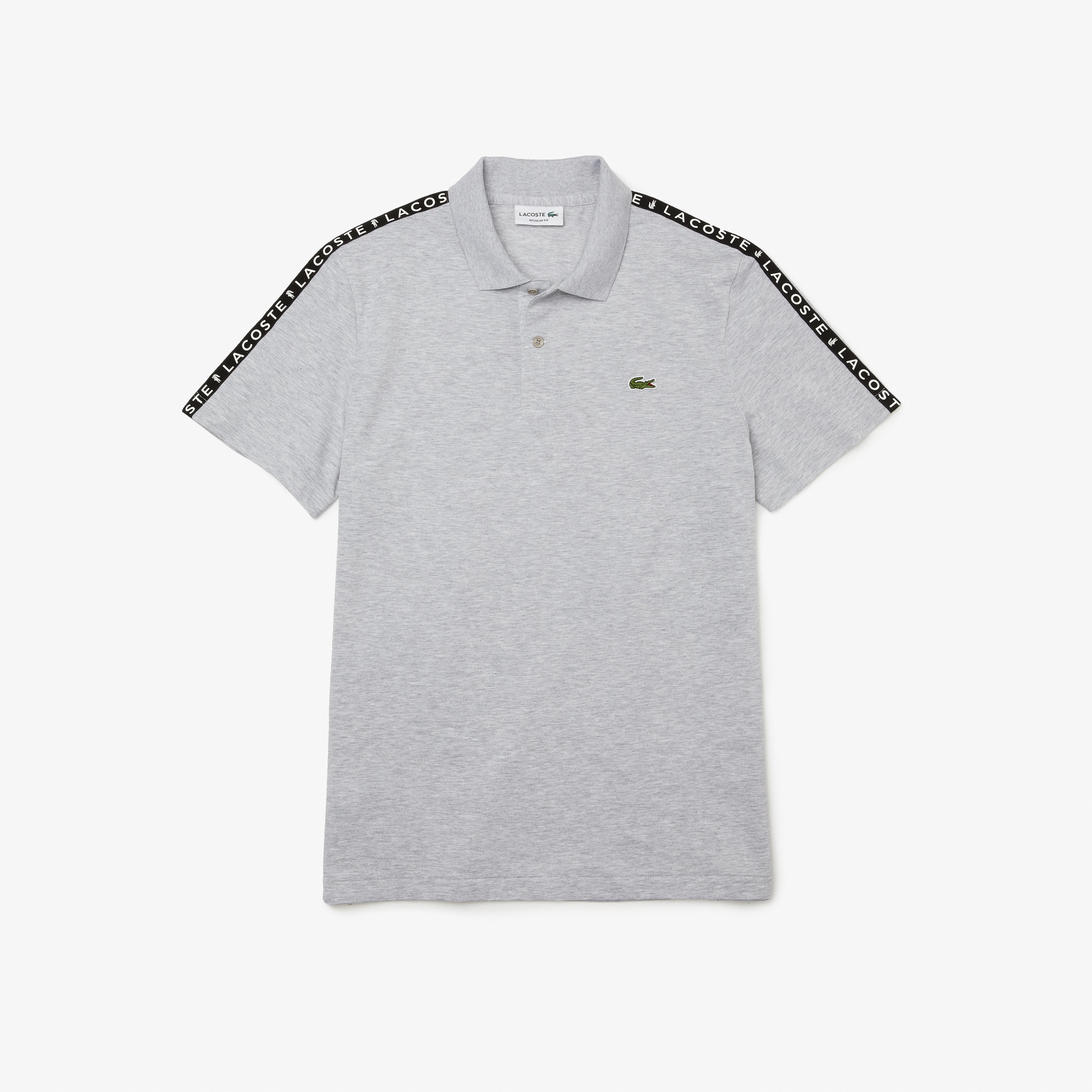 Men's Lettered Band Ultra-Lightweight Cotton Polo - Polo Shirts