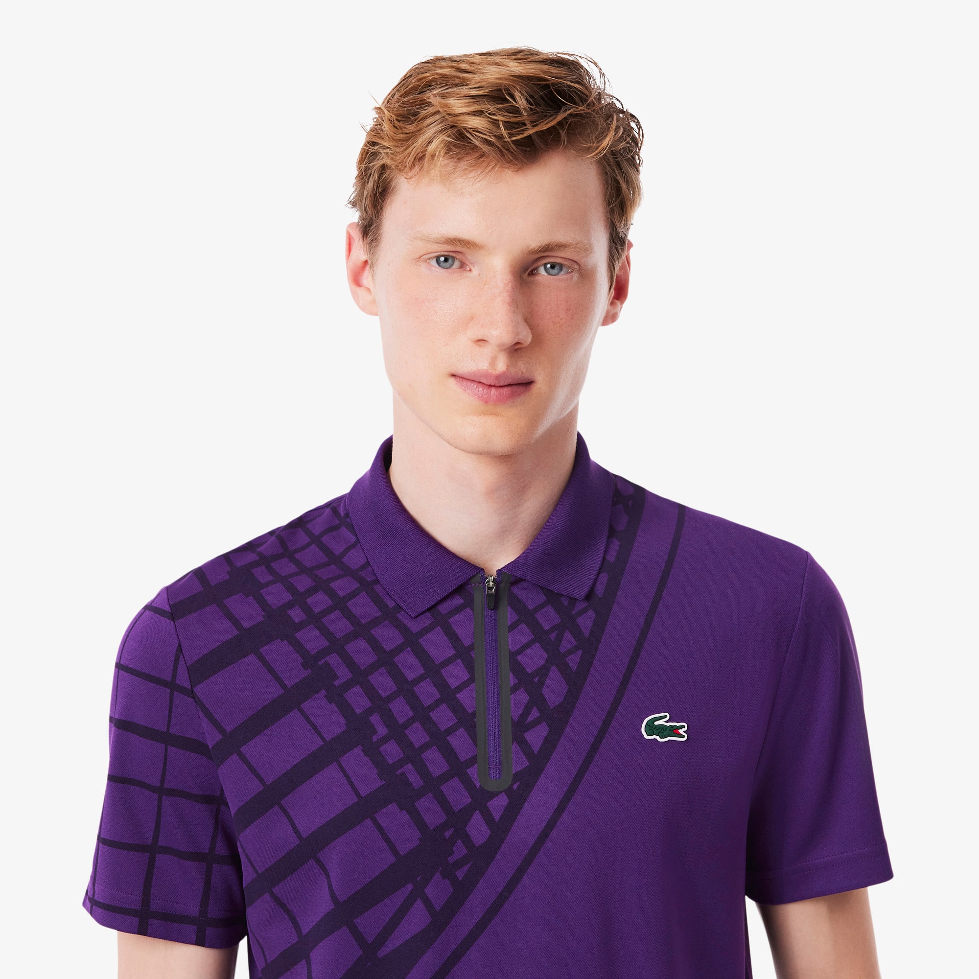 Men's Ultra Dry Printed Slim Fit Tennis Polo - Polo Shirts - New
