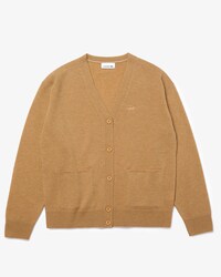 Women's V-Neck Buttoned Wool Cardigan