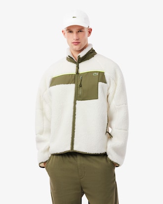 Chamarra De Forro Polar Sherpa Con Color Block