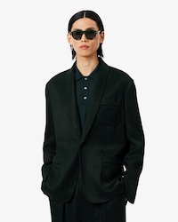 Runway Satin Shawl Neck Blazer