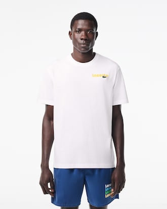 Men's Washed Effect Ombré Print T-Shirt