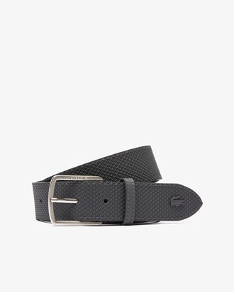 Cintur&oacute;n Para Hombre En Piel Texturizada Con Hebilla Grabada