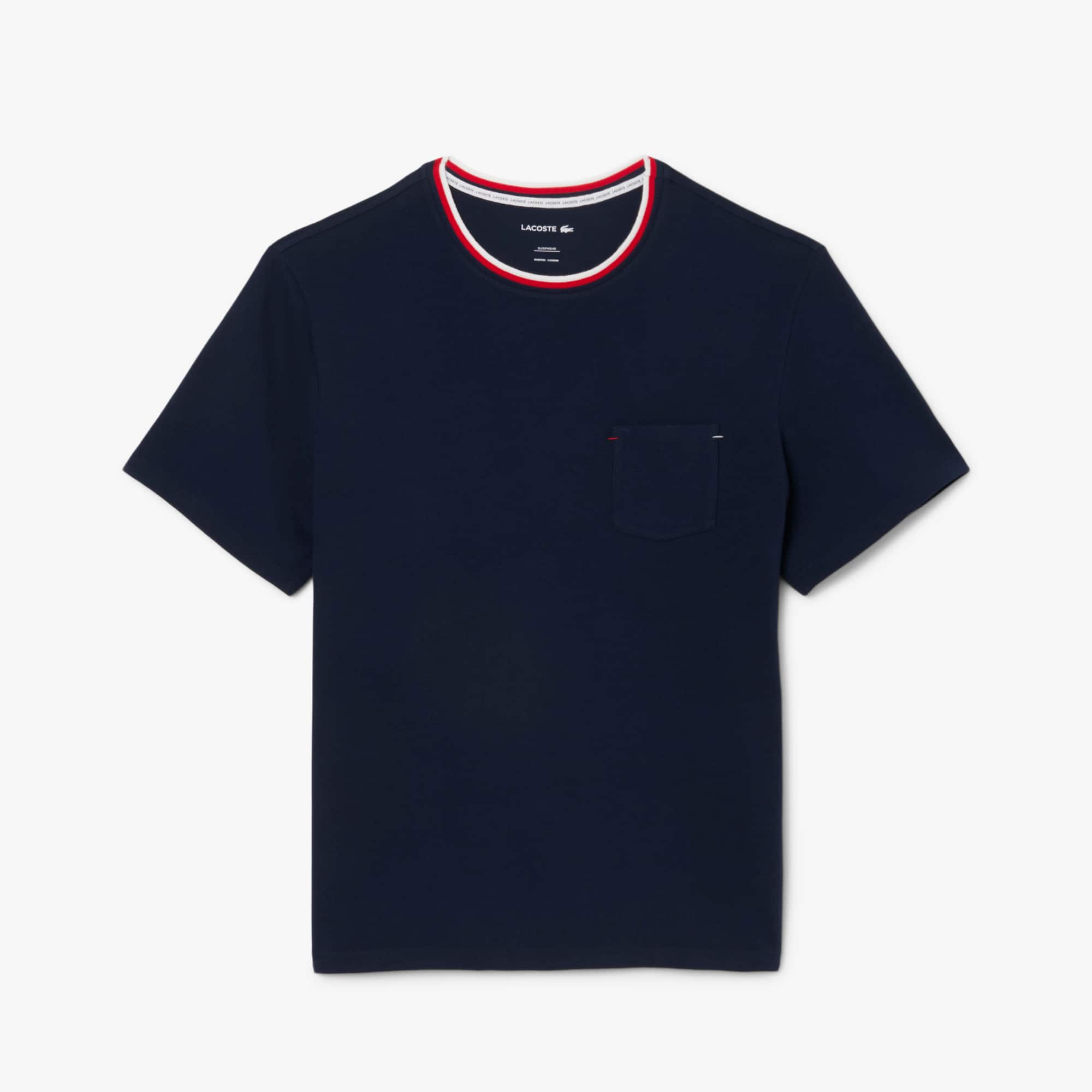 Men's Contrast Neck Pajama Top
