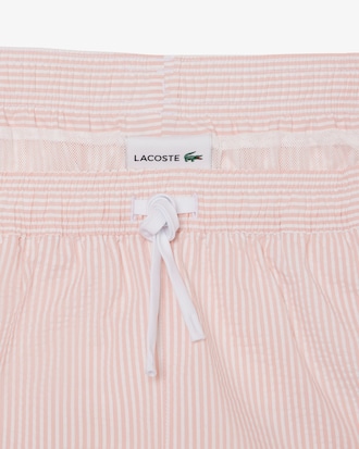 Men's Mid Length Striped Textured Swim Trunks