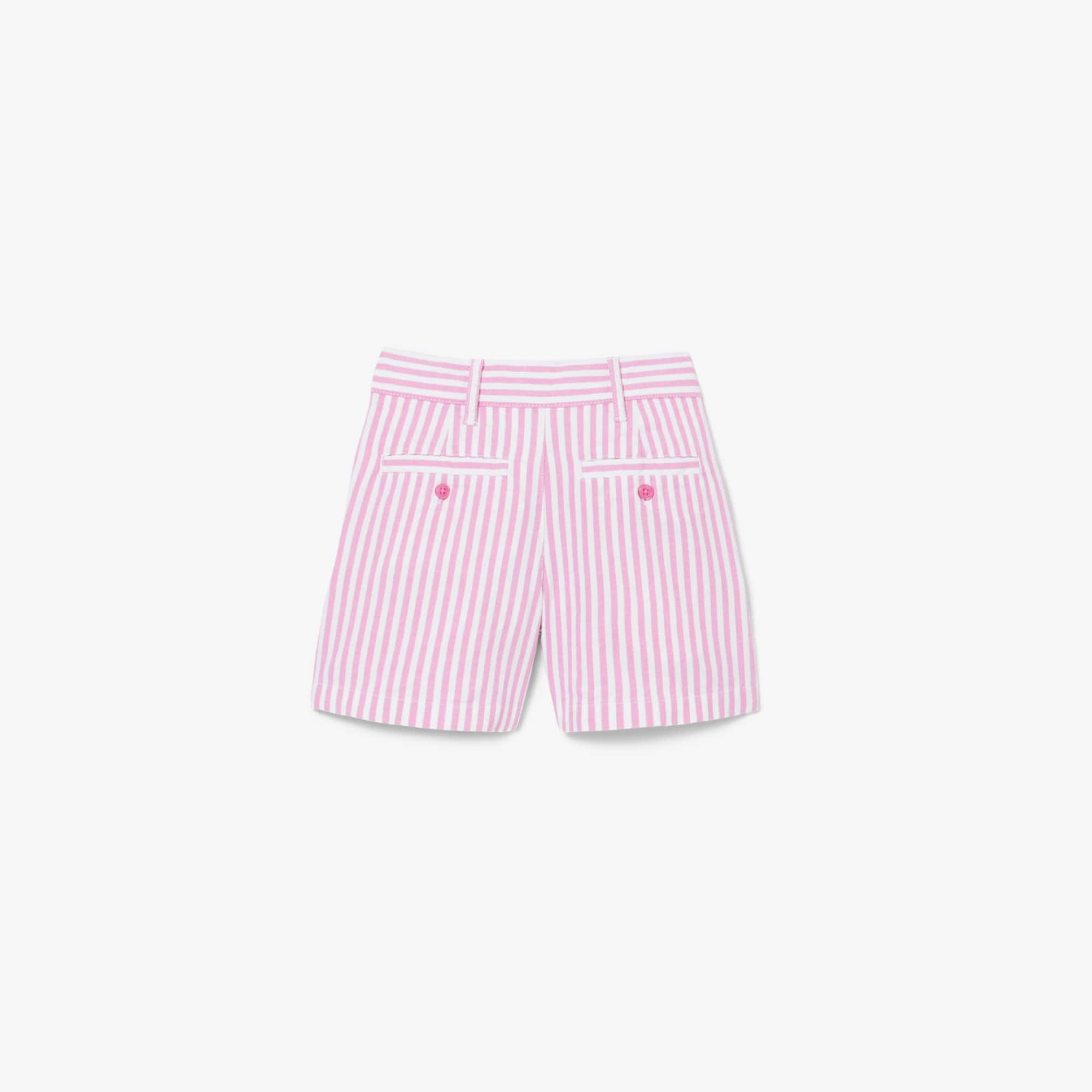 Stretch Oxford Striped Bermuda Shorts