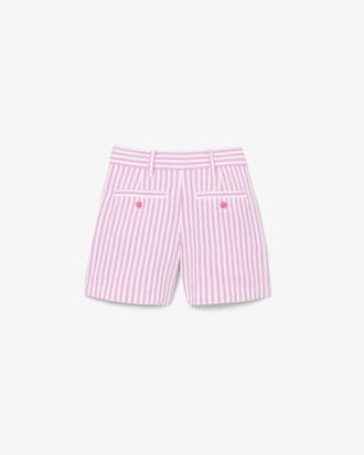 Stretch Oxford Striped Bermuda Shorts