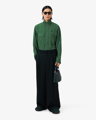 Runway Regular Fit Printed Satin Shirt