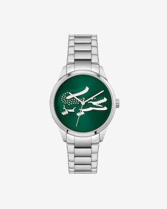 Ladycroc 3 Hands Watch - Green With Stainless Steel Bracelet