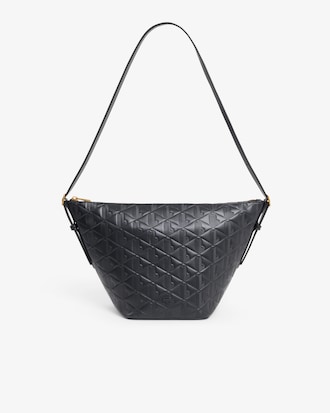 Maheki Embossed Leather Hobo Bag