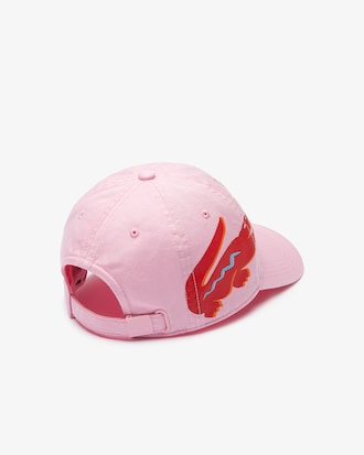 Casquette unie en gabardine de coton avec crocodile XXL