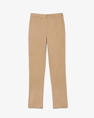 Pantalones estilo chinos slim fit en gabardina stretch para hombre