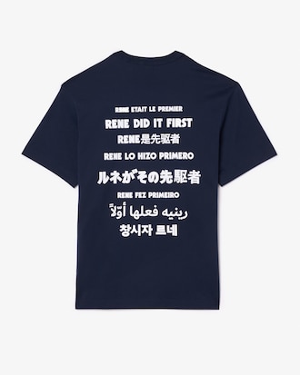 Unisex Cotton Piqué Effect Print T-Shirt