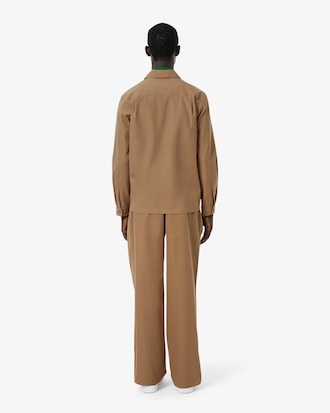 Pantalon &agrave; plis en twill loose fit