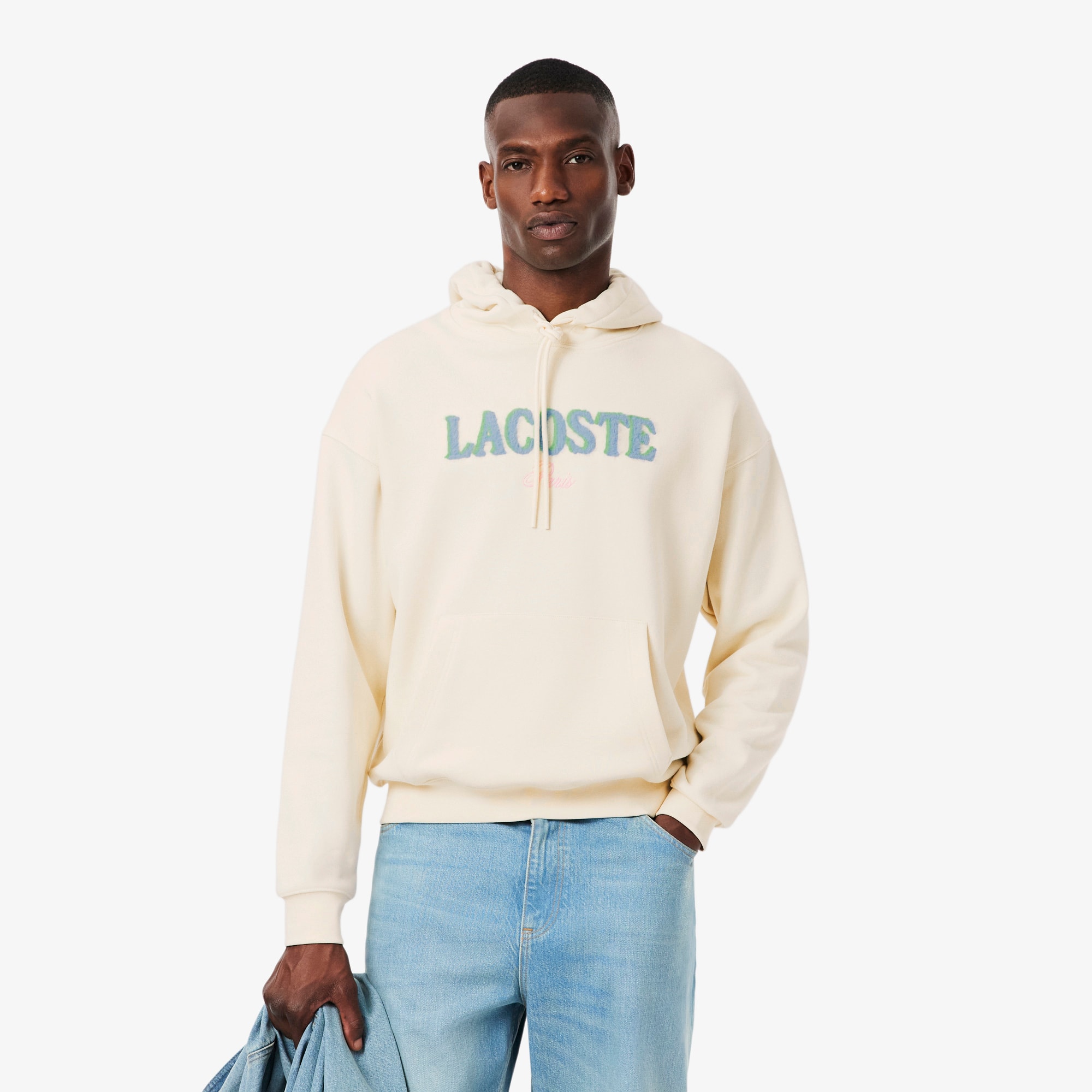 Lacoste Men's Loose Fit Embroidered Hoodie