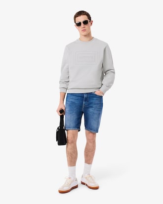 Sweatshirt molleton marquage emboss&eacute;