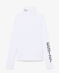 Runway High Neck Printed Stretch T-shirt