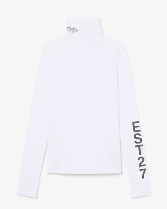 Runway High Neck Printed Stretch T-shirt
