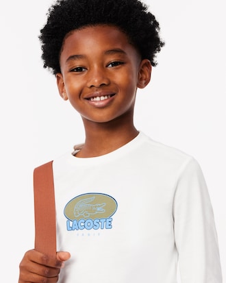 Kids' Heavy Cotton Badge Print T-Shirt