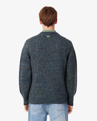 Su&eacute;ter De Punto Trenzado Con Intarsia De Cocodrilo