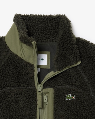 Men's Colorblock Fleece Zip-Up Jacket