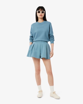 Shorts de tela plisados ​​para mujer