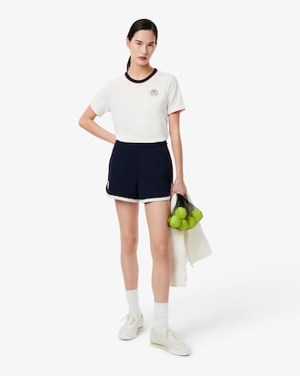 Short De Piqu&eacute; El&aacute;stico Tennis Heritage Para Mujer