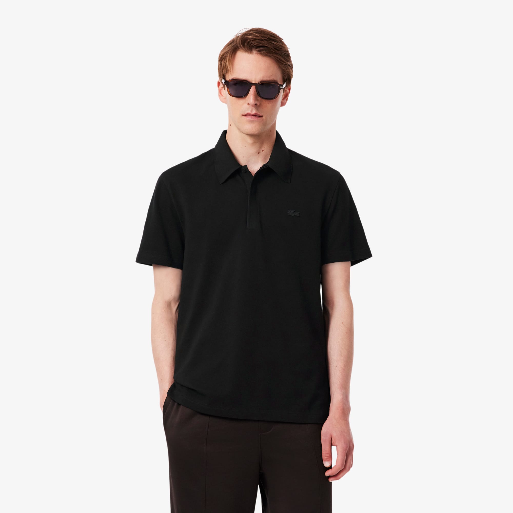 Lacoste Men's Regular Fit Piqué Polo - 3xl - 8 In Black