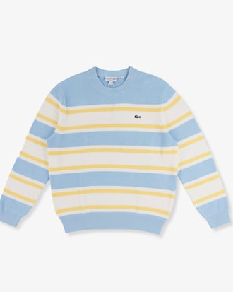 Men&rsquo;s Heritage Crew Neck Striped Cotton Sweater