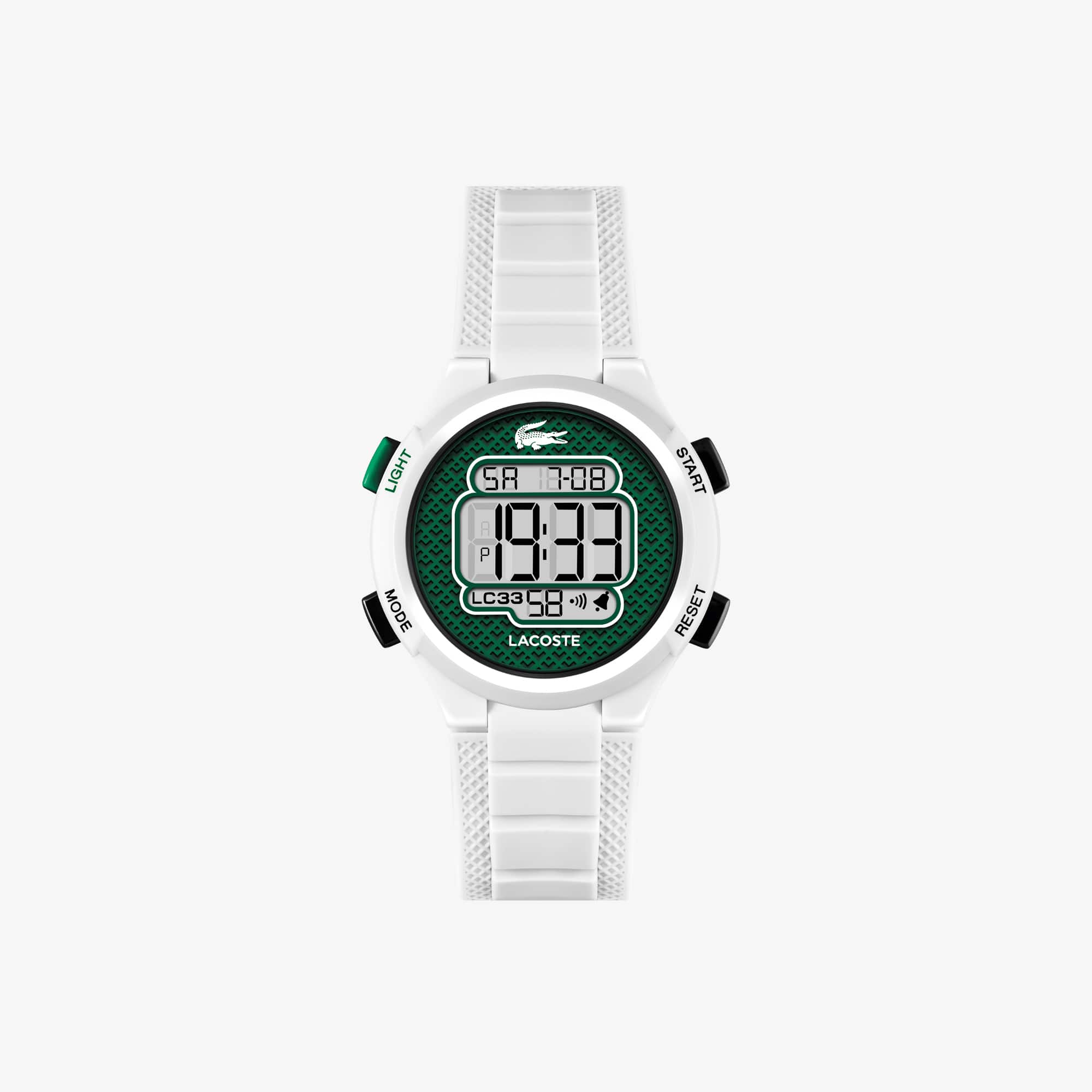 Lacoste Lc33 Digital Silicone Watch - One Size In White