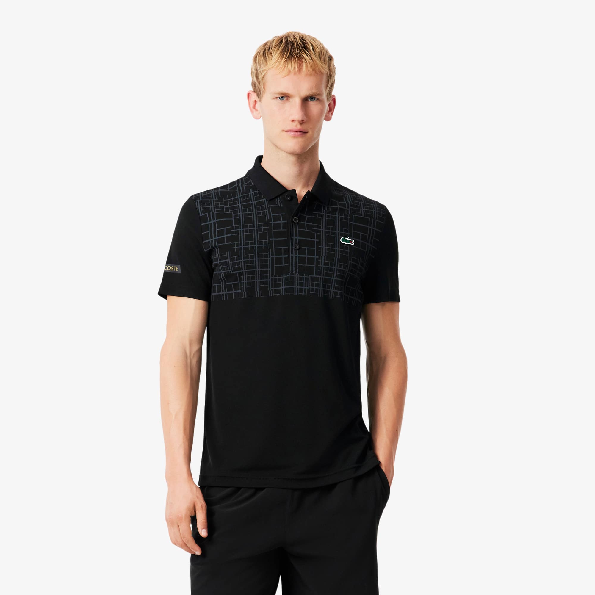 Lacoste Men's  Tennis X Novak Djokovic Polo - M - 4 In Black