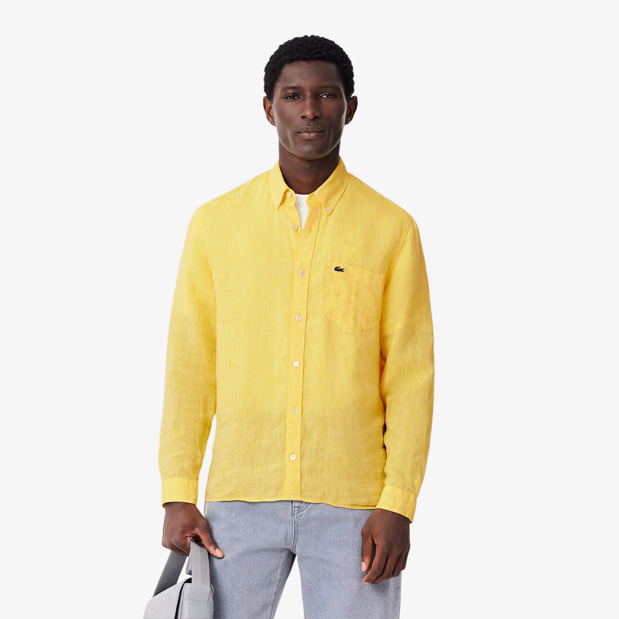 Lacoste Men's Regular Fit Linen Shirt
