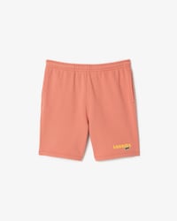 Men's Regular Fit Washed Effect Printed Fleece Shorts 